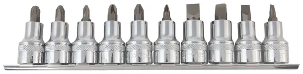 1/2" Sada hlavíc zástrčných na lište - SL 5,5-8-10-12 PH 2-3-4 PZ 2-3-4