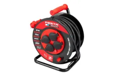 Kábel predlž.na bubne vonkajší 3x2.5mm 25m 230V max 3680W 4 zas. IP44