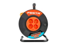 Kábel predlžovací na bubne FESTA 25m 4zásuvky 3x1.5mm IP20 MAX 3680W