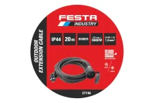Kábel predlž.vonk. FESTA INDUSTRY 3x1.5mm 20 m 230V max 3680W guma-neoprén IP44