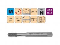 ZAV DIN 371 C HSS M 6 s pr.drážkou