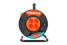 Kábel predlžovací na bubne FESTA 25m 4zásuvky 3x1.5mm IP20 MAX 3680W
